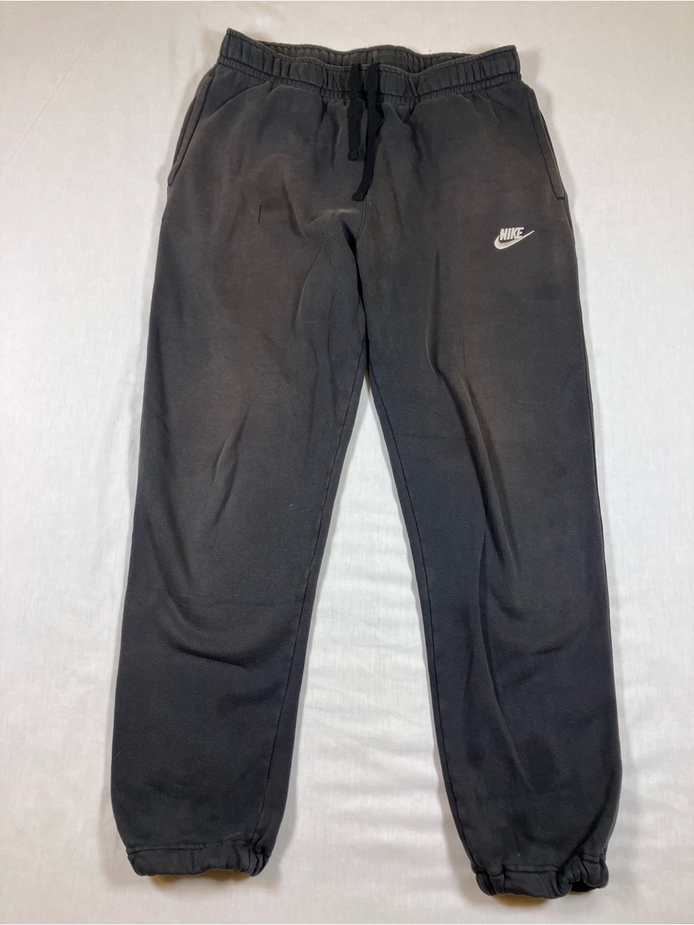Nike Black Jogger Sweatpants with White Swoosh